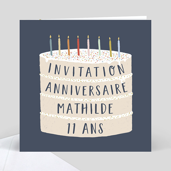Invitation Anniversaire Enfant Birthday Cake