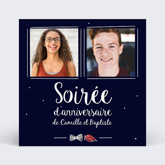 Invitation anniversaire enfant Boum