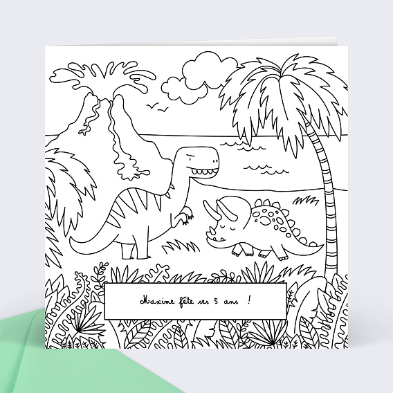 Invitation Anniversaire Dinosaure Popcarte