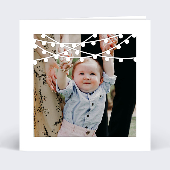 Invitation Anniversaire Enfant Découpe Guirlande