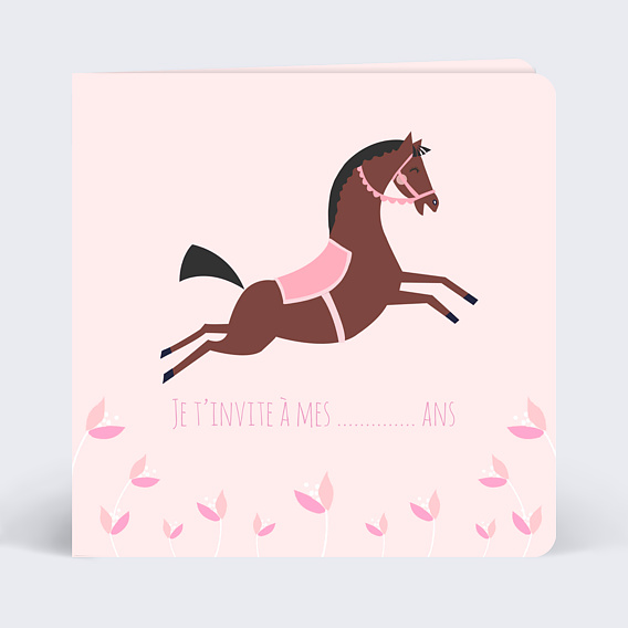 Invitation anniversaire enfant Equitation