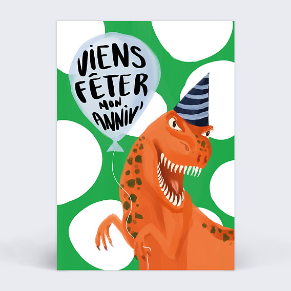 Invitation à personnaliser - Dinosaures pour l'anniversaire de votre enfant  - Annikids