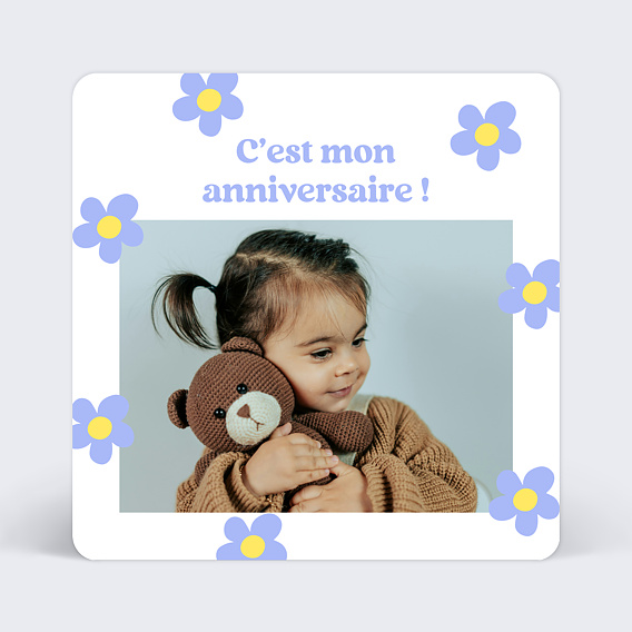 Invitation anniversaire enfant Flower Party
