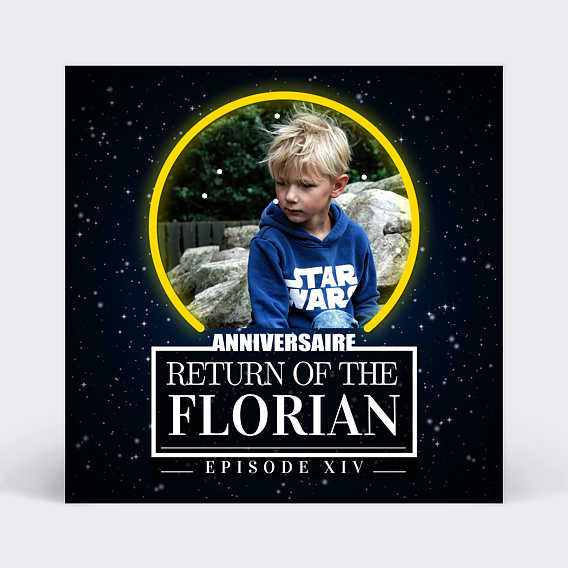 Invitation anniversaire enfant Galaxie