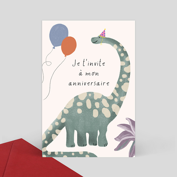 Invitation Anniversaire Enfant Grand Dinosaure
