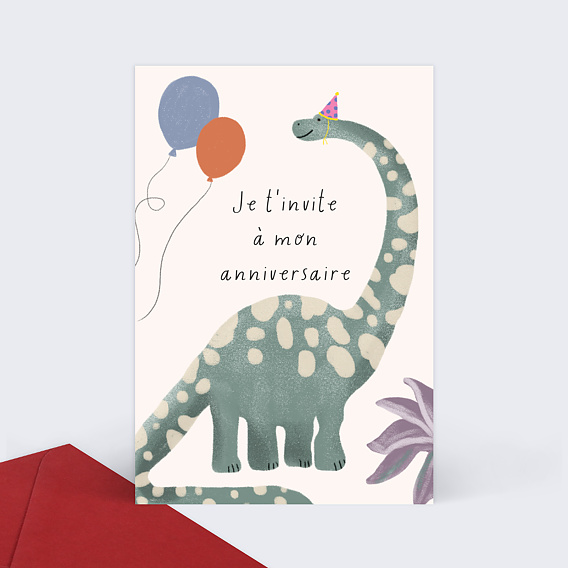 Invitation Anniversaire Enfant Grand Dinosaure