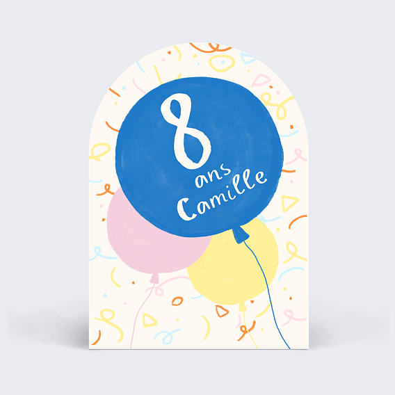 Invitation anniversaire enfant Gros ballons