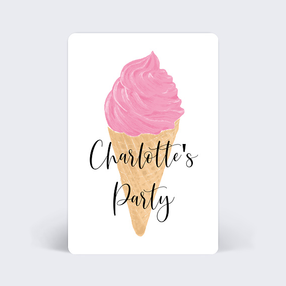 Invitation anniversaire enfant Enfant Ice Cream