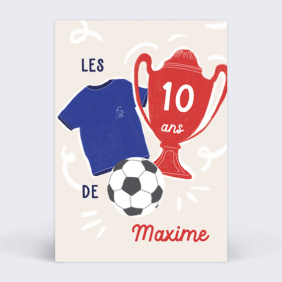 Invitation Anniversaire Enfant La Coupe des Champions