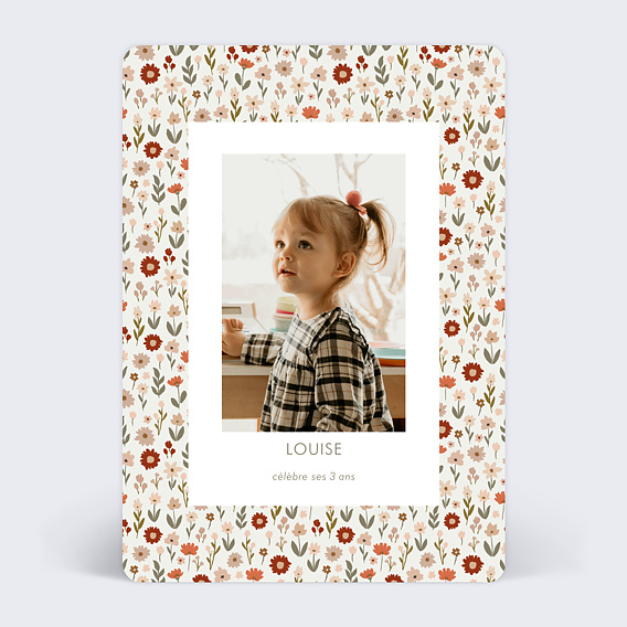 Invitation anniversaire enfant Liberty Automne