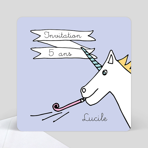 Invitation Anniversaire Enfant Licorne