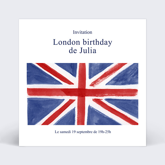 Invitation anniversaire enfant London