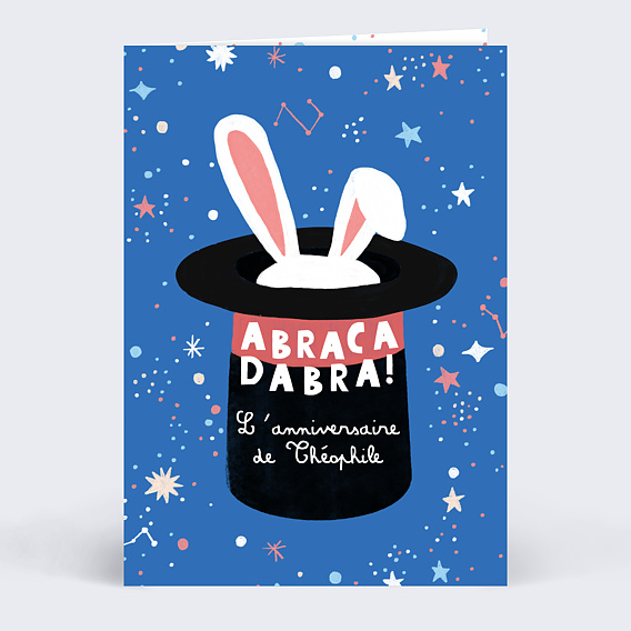 Invitation anniversaire enfant Magicien