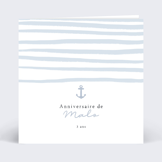 Invitation anniversaire enfant Marin