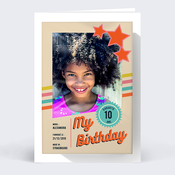 Invitation anniversaire enfant Marque de Fabrique