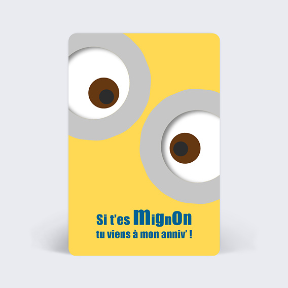 Invitation anniversaire enfant Mignon