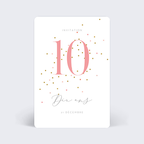 Invitation anniversaire enfant Milestone Petits Pois