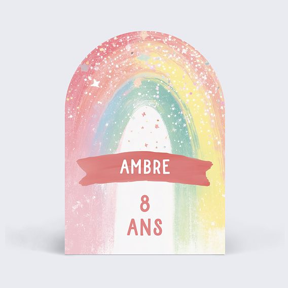Invitation anniversaire enfant Parfait Arc-en-ciel