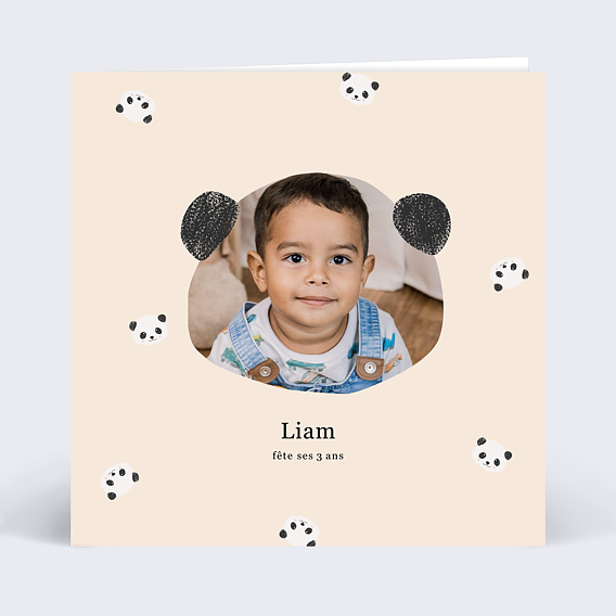 Invitation Anniversaire Enfant Pattern Panda