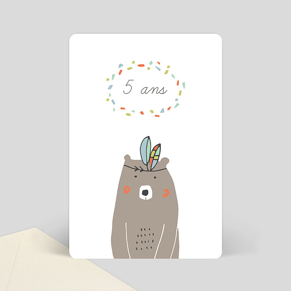 Invitation Anniversaire Enfant Petit ours