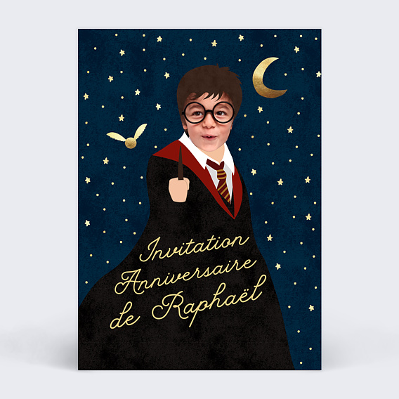 Invitation Anniversaire Enfant Petit Sorcier Popcarte