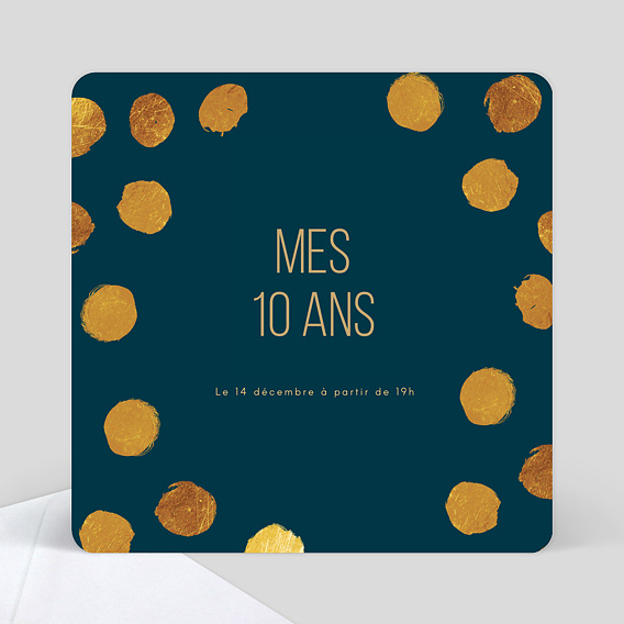 Carte invitation anniversaire Poinçons