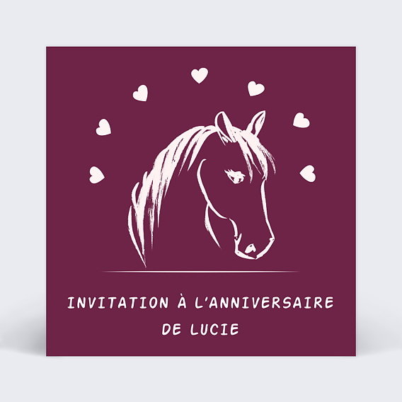 Invitation Anniversaire Poney Popcarte