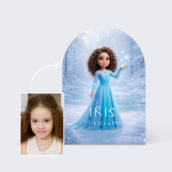 Invitation anniversaire enfant Portrait en princesse