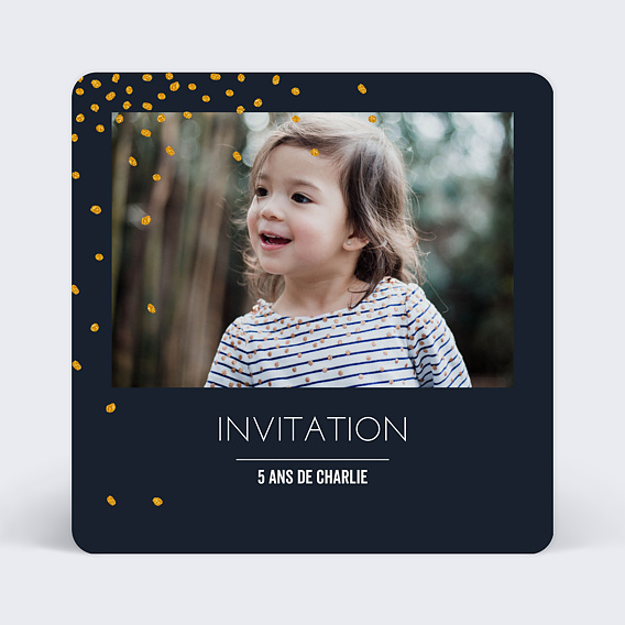 Invitation Anniversaire Enfant Poussière d'Étoiles