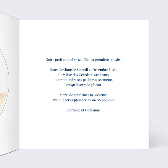 Invitation Anniversaire Enfant Renard
