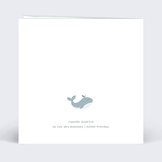 Invitation Anniversaire Enfant Baleine Bleue