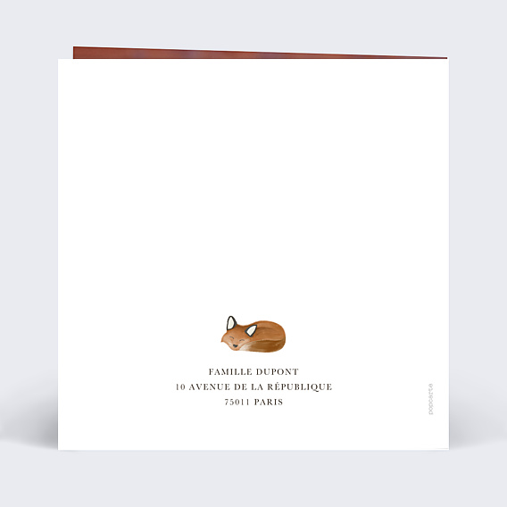 Invitation Anniversaire Enfant Couronne Renardeau