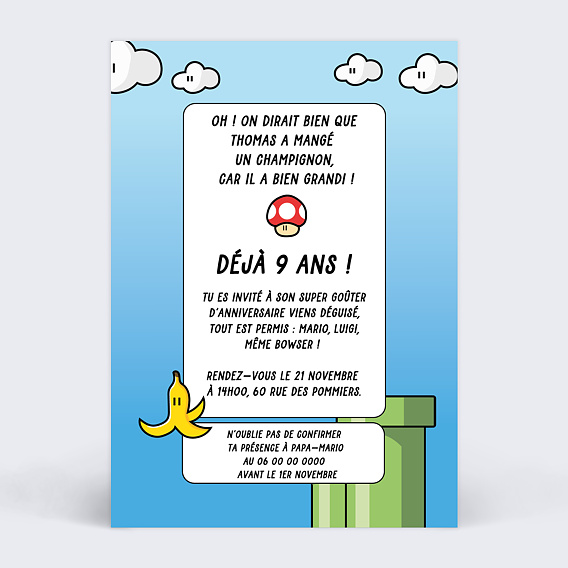 jeu de mots  Anniversaire enfant