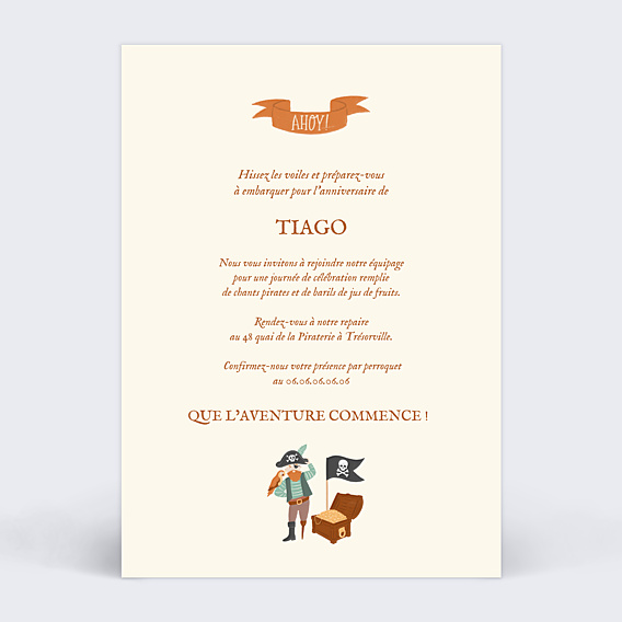 Invitation Anniversaire Enfant Capitaine