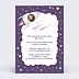 Invitation anniversaire enfant Fusée rose Verso