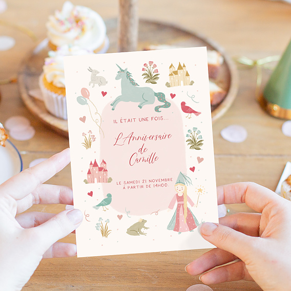 Invitation anniversaire enfant Monde Enchanté Après 1