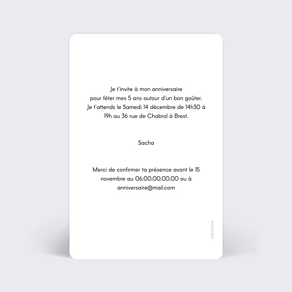 Invitation Anniversaire Enfant Âge Mignon