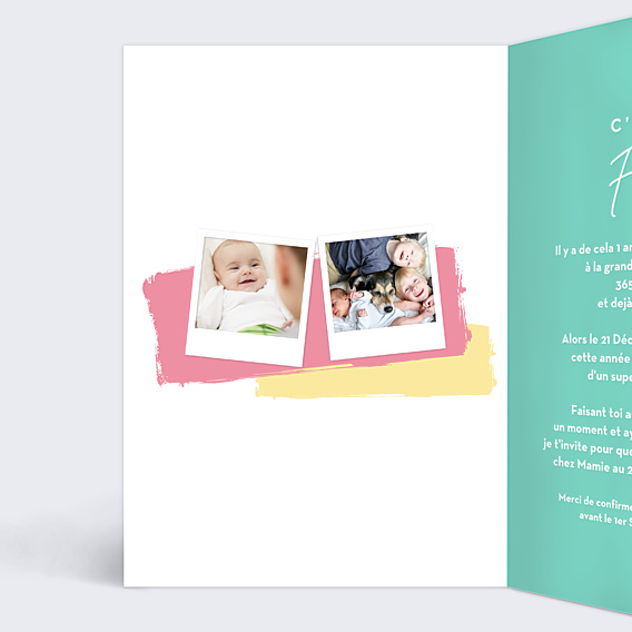 Invitation Anniversaire Enfant Gâteau d'Anniversaire
