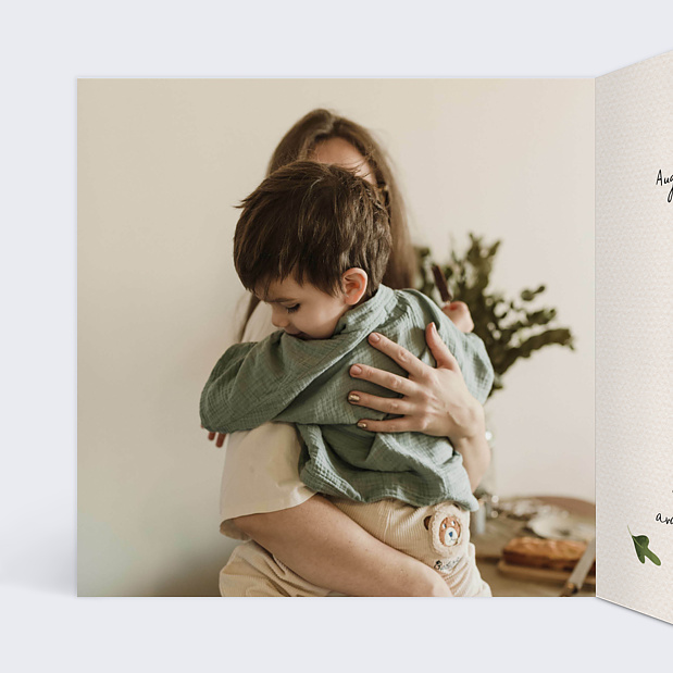 Invitation Anniversaire Enfant Joli Renard Intérieur Gauche