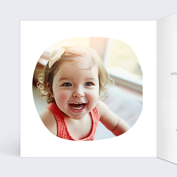 Invitation anniversaire enfant Petit chat au crayon Intérieur Gauche