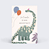 Invitation anniversaire enfant Grand Dinosaure