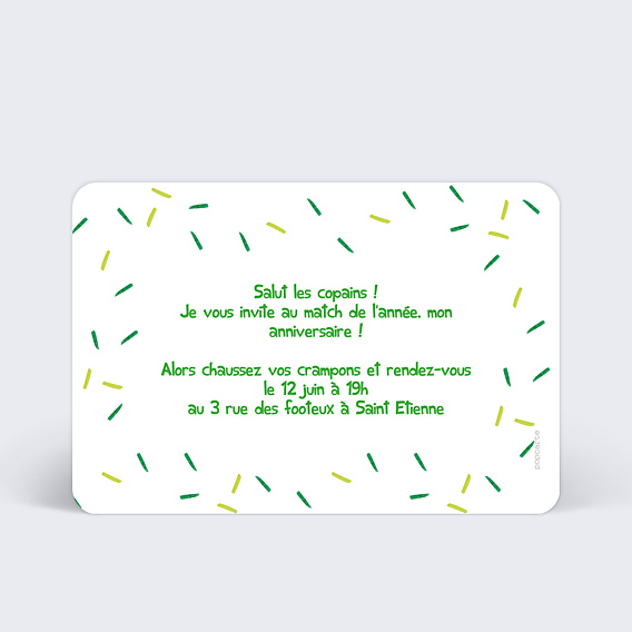 Invitation Anniversaire Enfant Joueur