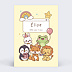 Invitation anniversaire enfant Animaux kawaii