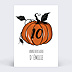 Invitation anniversaire enfant Citrouille Orange