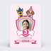 Invitation anniversaire enfant Patrouille party rose