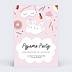 Invitation anniversaire enfant Soirée Pyjama