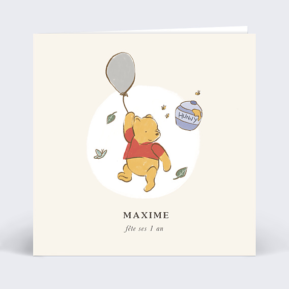 Invitation Anniversaire Enfant Gentil Ourson