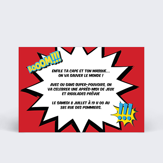 Invitation Anniversaire Enfant Super Anniversaire