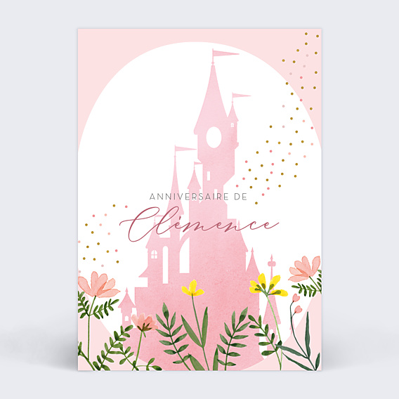 Invitation Anniversaire Enfant Château Féerique