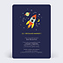 Invitation anniversaire enfant Dans l'Espace Verso